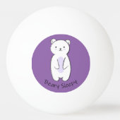 Balle De Ping Pong Béary Sleepy Bear (Devant)