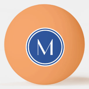 Balle De Ping Pong Beau Monogramme Personnalisé Bleu Ping Pong Ball