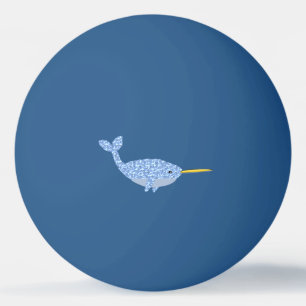 Balle De Ping Pong Bébé bleu mignon garçon Narwhal