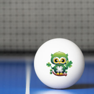 Balle De Ping Pong Bébé Hibou Mignon St Patrick Dessin Animé