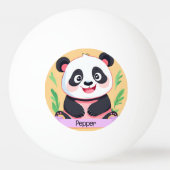Balle De Ping Pong Bébé mignon Panda Nom personnalisé (Devant)