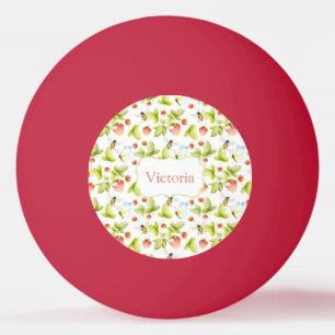 Balle De Ping Pong Bees Fraises Papillons Printemps Nom été