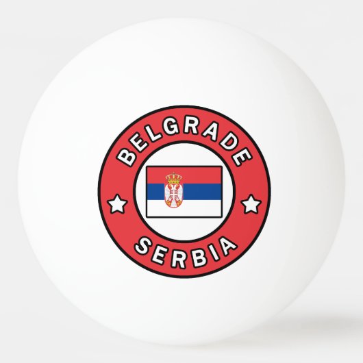 Balle De Ping Pong Belgrade Serbie (Devant)