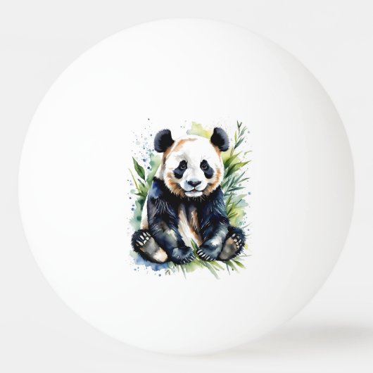 Balle De Ping Pong Belle aquarelle Panda Bear (Devant)