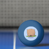 Balle De Ping Pong Belle illustration de dessin animé de bébé wombat (Filet)