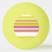 Balle De Ping Pong Belles rayures jaunes blanches (Dos)