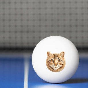 Balle De Ping Pong Bengale Chat 3D inspiré