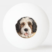 Balle De Ping Pong Bernedoodle Chien 3D inspiré (Devant)