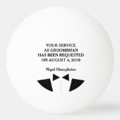 Balle De Ping Pong Best Man ou Groomsman Invitation Ping Pong Ball (Devant)