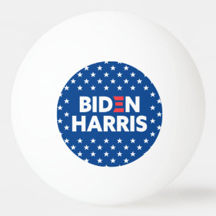 Balle De Ping Pong Biden / Harris White Stars Motif Blue