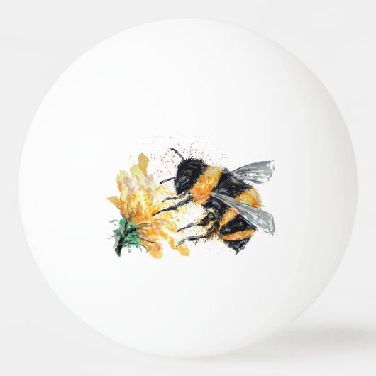 Balle De Ping Pong Big Bumble Bee collecte du pollen (Devant)