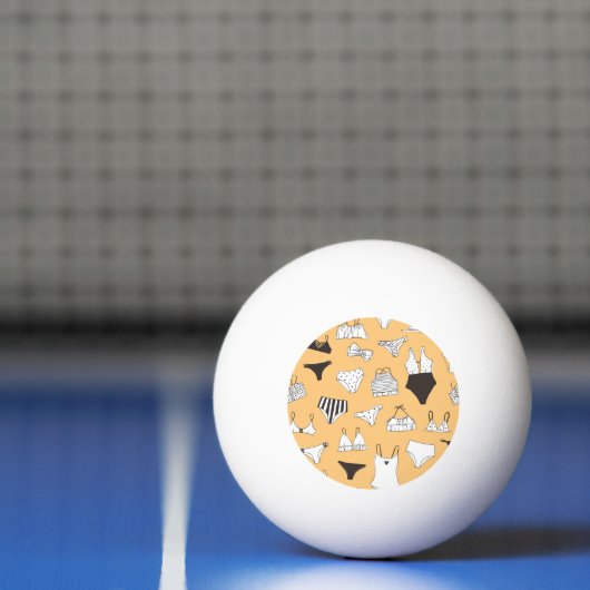 Balle De Ping Pong Bikini tropical : Motif d'été à main (Filet)