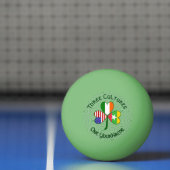 Balle De Ping Pong Birman Myanmar Irish American Flags Nom du Shamroc (Filet)