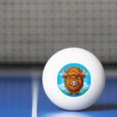 Balle De Ping Pong Bison de dessin animé mignon (Filet)