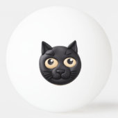 Balle De Ping Pong Black Cat 3D Inspiré (Devant)