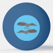 Balle De Ping Pong Black spotted moray eel cartoon (Dos)