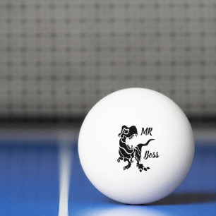 Balle De Ping Pong Black Trex le Boss Dino
