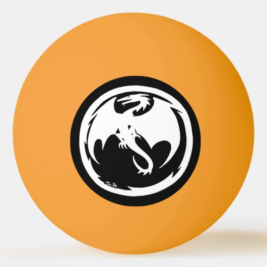 Balle De Ping Pong Blanc Dragon jaune brillant 1 étoile ping pong bal (Devant)