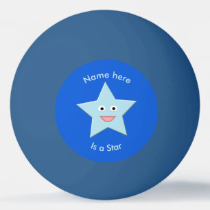 Balle De Ping Pong Bleu clair Celebration Star Custom Ping Pong Ball