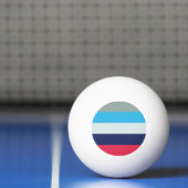 Balle De Ping Pong Bleu Et Bourgogne (Filet)