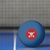 Balle de ping pong bleue 1 étoile Red Ghost Dance  (Filet)