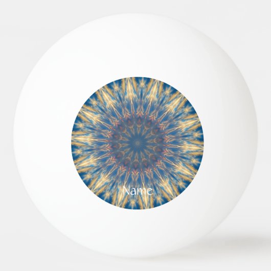 Balle De Ping Pong Blue Chakra Kaleidoscope Thunder_Cove (Devant)