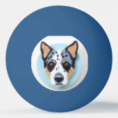 Balle De Ping Pong Blue Heeler Chien 3D inspiré (Devant)