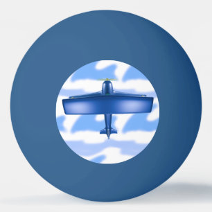 Balle De Ping Pong Blue Plane Aviation Sky Blue Clouds Ping Pong Ball