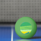 Balle De Ping Pong Blue Snowflakes on the Sunrise Mountain (Filet)