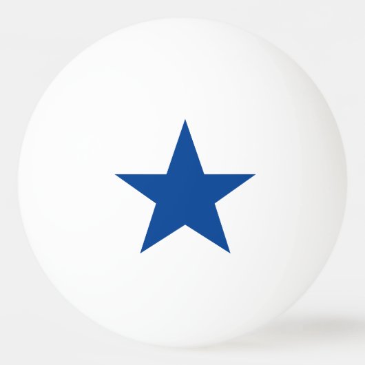 Balle De Ping Pong Blue Star sur un blanc (Devant)