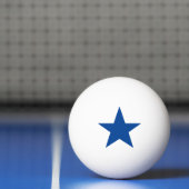 Balle De Ping Pong Blue Star sur un blanc (Filet)