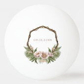 Balle De Ping Pong Boho Floral Twig Mariage de couronne (Dos)