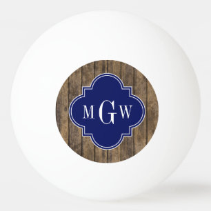 Balle De Ping Pong Bois rustique L marine Quatrefoil 3 M'gram des