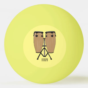 Balle De Ping Pong Bongo, dessin animé de batterie