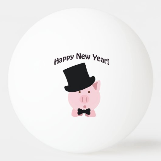 Balle De Ping Pong Bonne année ! Pig Dapper (Devant)