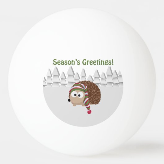 Balle De Ping Pong Bonnes Fêtes Hérisson (Dos)