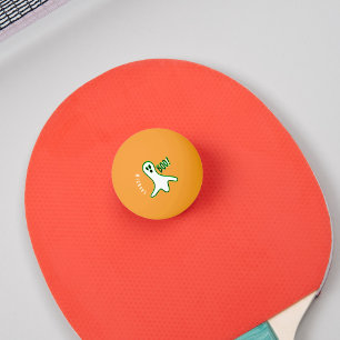 Balle De Ping Pong Boo Ghost Nom Personnalisé Glow Dans La Bière Jaun