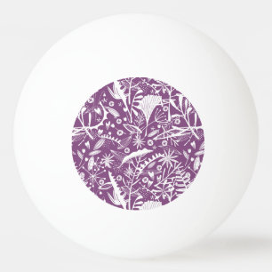 Balle De Ping Pong Botanique violet moderne