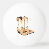 Balle De Ping Pong Bottes de cow-boy marron (Devant)