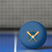 Balle De Ping Pong Bouclier de baseball bleu (Filet)