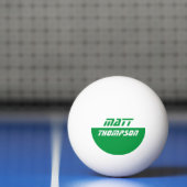 Balle De Ping Pong boule avec nom vert (Filet)