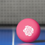 Balle De Ping Pong Boule de ping-pong de rose blanc (Filet)