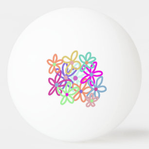 Balle De Ping Pong Boule de ping-pong florale