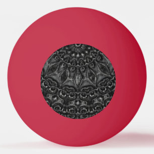 Balle De Ping Pong Boule de ping-pong Mandala Charbon