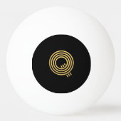 Balle De Ping Pong Boule de ping-pong Monogramme Or Moderne (Dos)