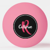 Balle De Ping Pong Boule de ping-pong rose personnalisée (Devant)
