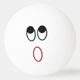 Balle De Ping Pong Boule de ping-pong visage choqué
