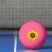 Balle De Ping Pong Boule rose Tournesol Jaune (Filet)