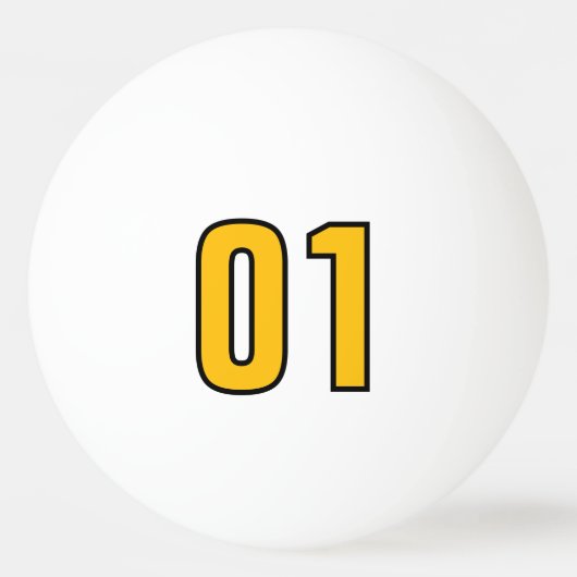 Balle De Ping Pong Boules numérotées au hasard (Devant)