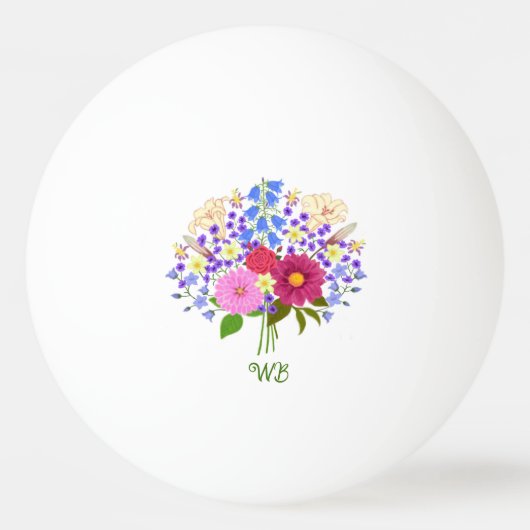 Balle De Ping Pong Bouquet de fleurs (Devant)